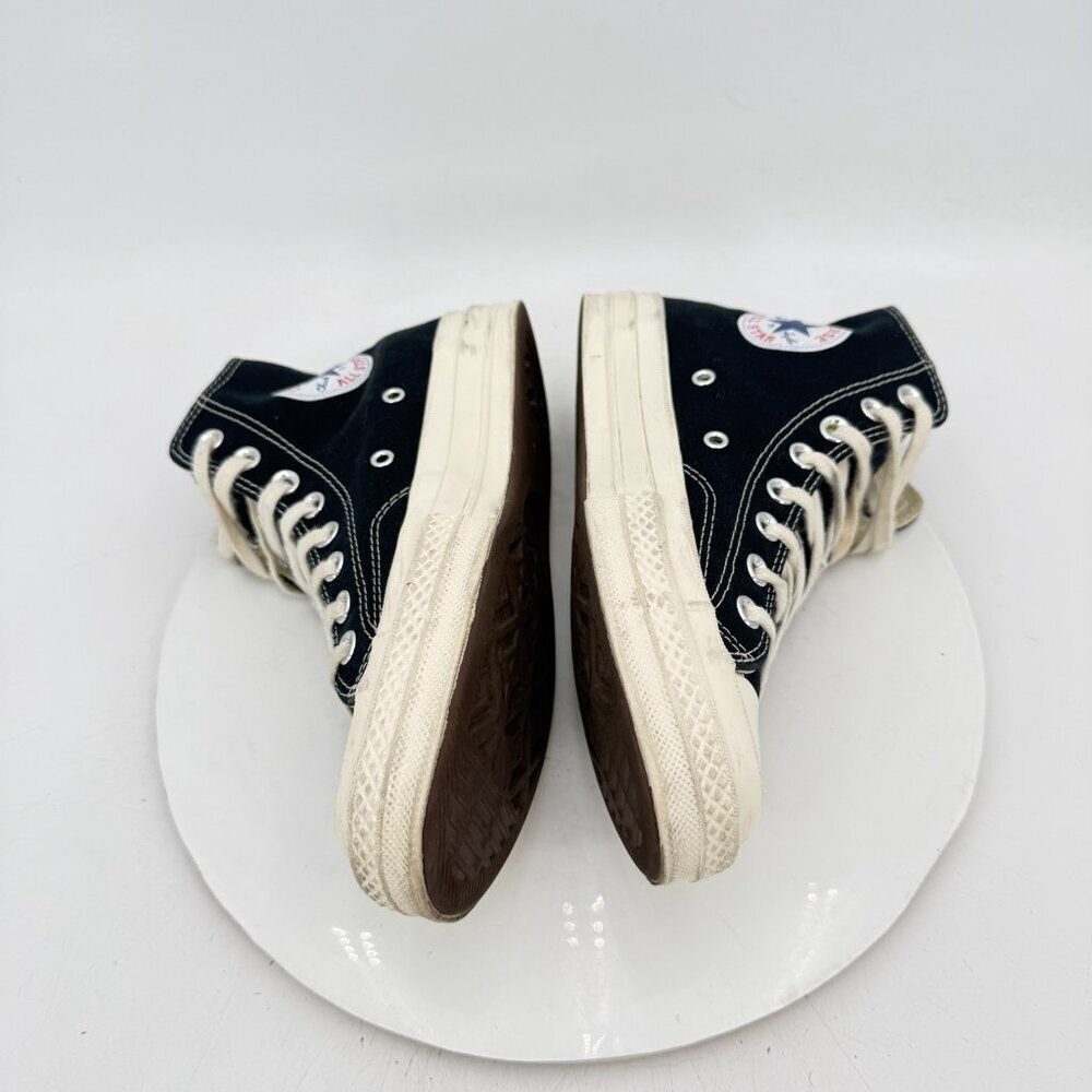 Converse Comme des Garçons Play x Chuck 70 Hi Women Size 9 black Red Shoes - Picture 7 of 11